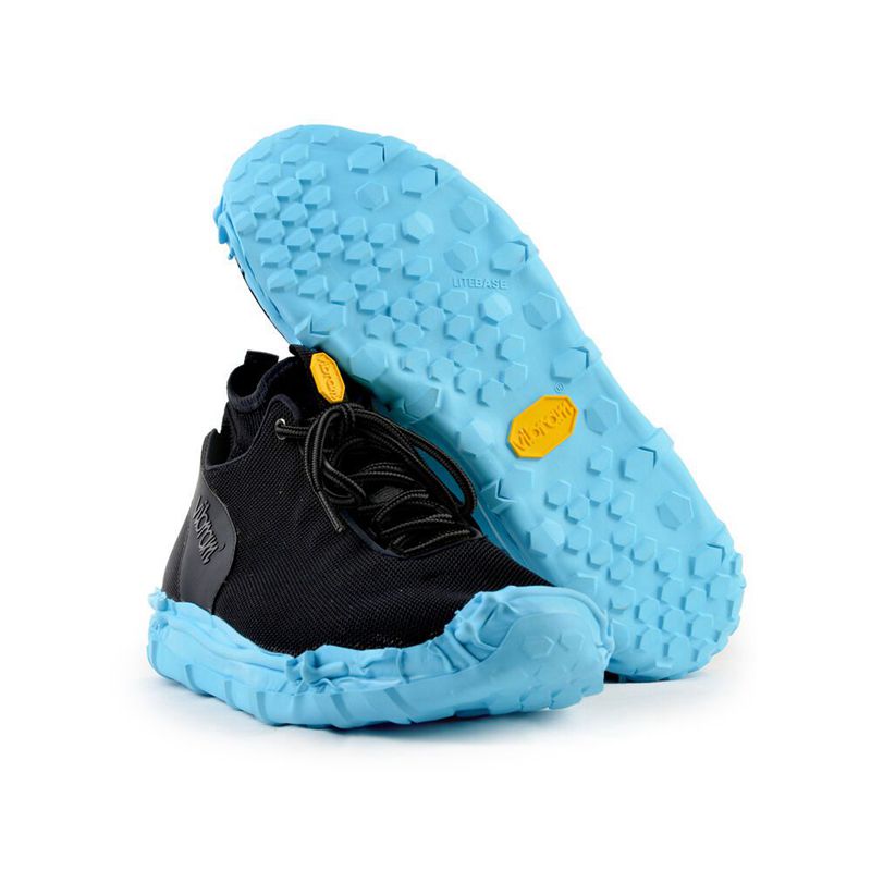 Vibram Wrap Tech Mid Női Cipő - Fekete/Kék YJAS723